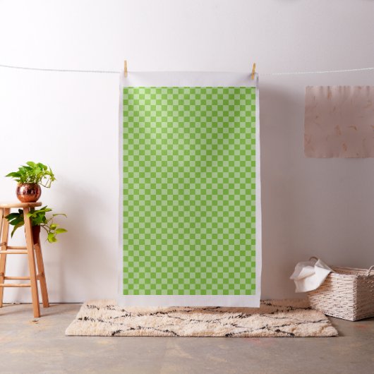 Apple Green Checkerboard Stof (Voorbeeld)