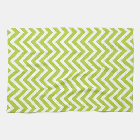 Apple Green Chevron Theedoek (Horizontaal)