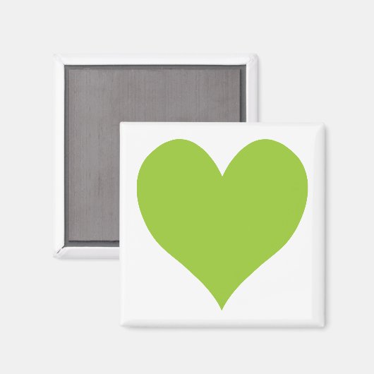 Apple Green Cute Heart Shape Magneet (Voorkant / Achterkant)