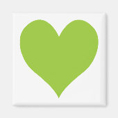 Apple Green Cute Heart Shape Magneet (Voorkant)