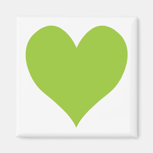 Apple Green Cute Heart Shape Magneet (Voorkant)