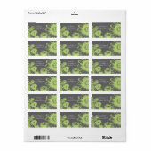 Apple Green Daisy on Charcoal Return Address Label (Full Sheet)