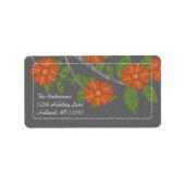 Apple Green Daisy on Charcoal Return Address Label (Voorkant)
