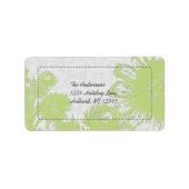 Apple Green Daisy Return-adreslabels Etiket (Voorkant)
