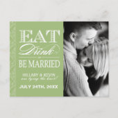  Apple Green Damask Bewaar de datum Aankondigingskaart (Voorkant)