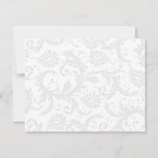 Apple Green Damask Swirls Trouwuitnodiging Save The Date (Achterkant)