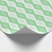 Apple green diamond pattern cadeaupapier (Hoek)
