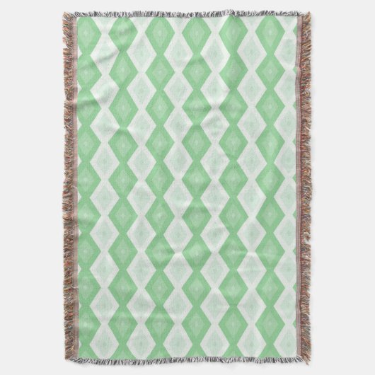 Apple green diamond pattern deken (Voorkant Verticaal)