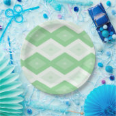 Apple green diamond pattern papieren bordje (Feest)