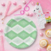 Apple green diamond pattern papieren bordje (Feest)