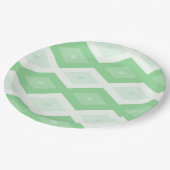 Apple green diamond pattern papieren bordje (Gekanteld)
