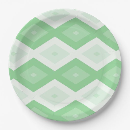 Apple green diamond pattern papieren bordje (Voorkant)