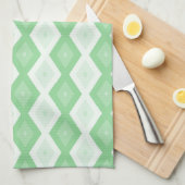 Apple green diamond pattern theedoek (Quarter Fold)