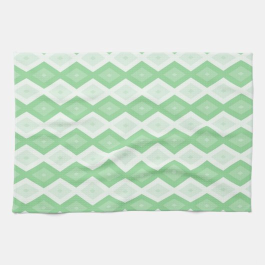 Apple green diamond pattern theedoek (Horizontaal)