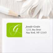 Apple Green Elegant Monogram G Retouradres Label (Insitu)