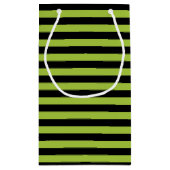 Apple Green en Black Stripes Klein Cadeauzakje (Achterkant)