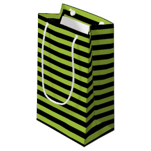 Apple Green en Black Stripes Klein Cadeauzakje