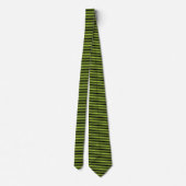 Apple Green en Black Stripes Stropdas (Achterkant)