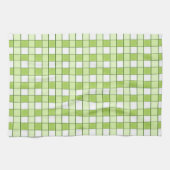 Apple Green en White Checks Kitchen Towel Theedoek (Horizontaal)