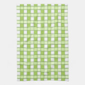 Apple Green en White Checks Kitchen Towel Theedoek (Verticaal)