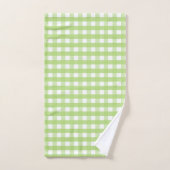 Apple Green en White Gingham controleren Bad Handdoek (Handdoek)