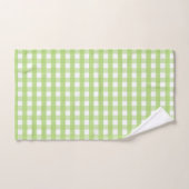 Apple Green en White Gingham controleren Bad Handdoek (Handdoek)