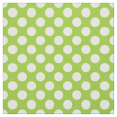 Apple Green en White Polka Dots Stof (Swatch)