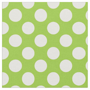 Apple Green en White Polka Dots Stof