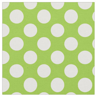 Apple Green en White Polka Dots Stof