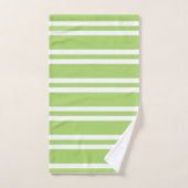 Apple Green en White Stripes Bad Handdoek (Handdoek)
