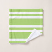 Apple Green en White Stripes Bad Handdoek (Wasdoekje)