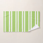 Apple Green en White Stripes Bad Handdoek (Handdoek)