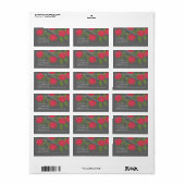 Apple Green Fuchsia Charcoal Return Label (Full Sheet)