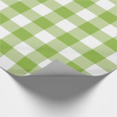 Apple Green Gingham Pset Wrapping Paper Cadeaupapier (Hoek)