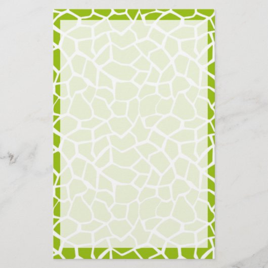 Apple Green Giraffe Animal Print Briefpapier (Voorkant)