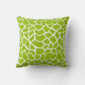 Apple Green Giraffe Animal Print Kussen (Achterkant)
