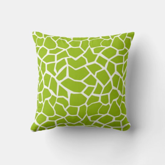 Apple Green Giraffe Animal Print Kussen (Achterkant)