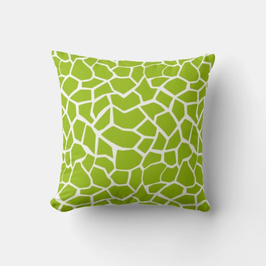 Apple Green Giraffe Animal Print Kussen (Voorkant)