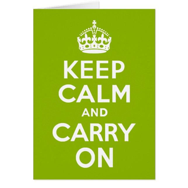 Apple Green Keep Calm en Draag door (Voorkant)