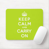 Apple Green Keep Calm en Draag door Muismat (Met muis)