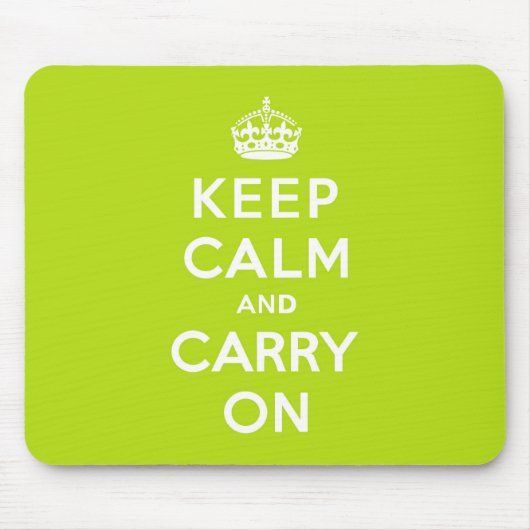 Apple Green Keep Calm en Draag door Muismat (Voorkant)