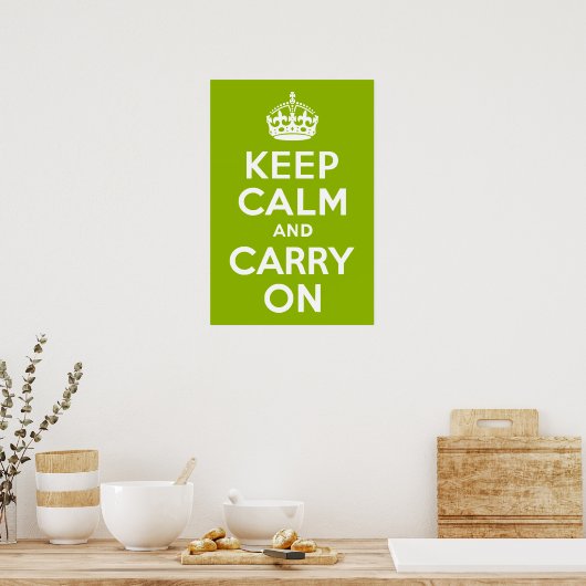 Apple Green Keep Calm en Draag door Poster (Keuken)