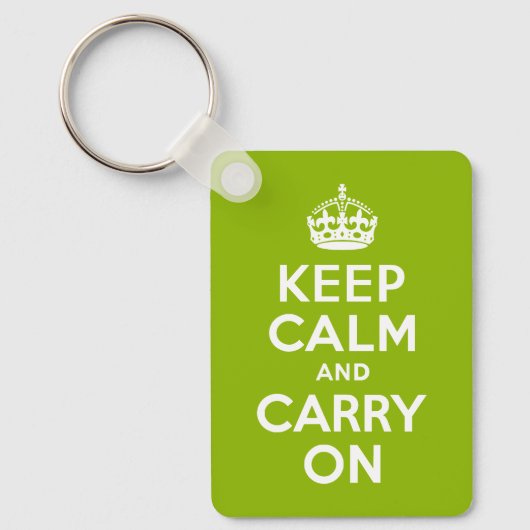Apple Green Keep Calm en Draag door Sleutelhanger (Voorkant)