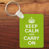 Apple Green Keep Calm en Draag door Sleutelhanger (Voorkant)