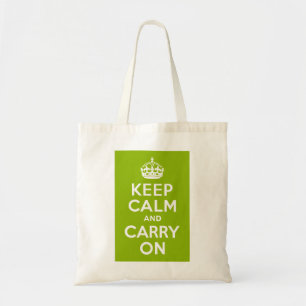 Apple Green Keep Calm en Draag door Tote Bag