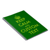 Apple green Keep Calm notitieboek | Gepersonalisee (Rechterzijde)