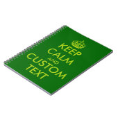 Apple green Keep Calm notitieboek | Gepersonalisee (Linkerzijde)