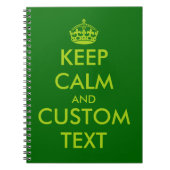 Apple green Keep Calm notitieboek | Gepersonalisee (Voorkant)