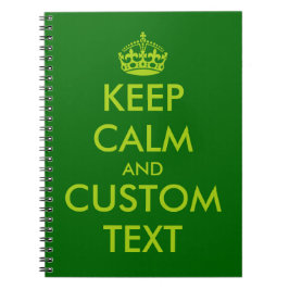 Apple green Keep Calm notitieboek | Gepersonalisee