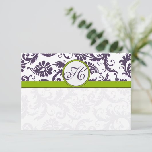 Apple Green Lapis Paarse Response Kaart (Staand voorkant)